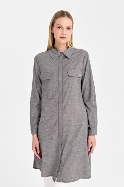 Esswaap Cep Kapağı Aksesuarlı Tunik Antrasit