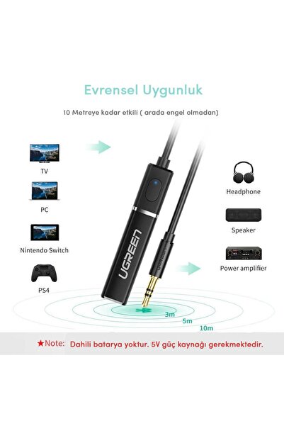 Ugreen 3.5mm Bluetooth Verici Transmitter