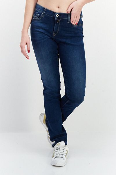 Replay Women Slim Fit Wash Stretchable Denim, Dark Indigo