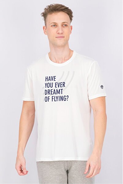 North Sails By Prada تيشيرت رياضي رجالي من نورث سيلز بالتعاون مع برادا، أبيض ...