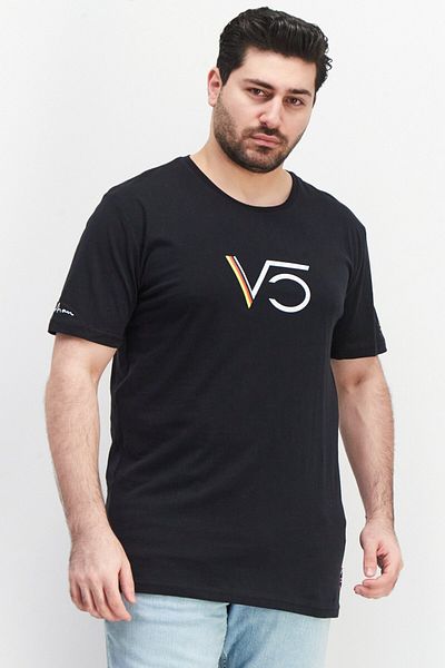 Aston Martin Men Crew Neck Short Sleeves Graphic Printed T-shirt, Black
