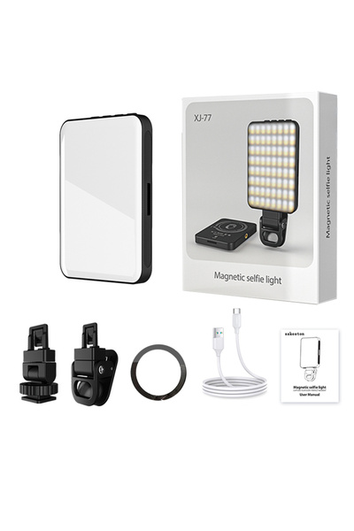 Choice مصباح سيلفي صغير قابل للطي مع خاصية MagSafe للهواتف الذكية، مصباح فيدي...