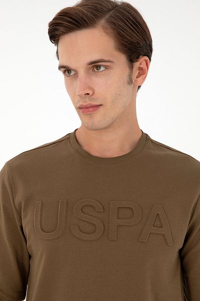 U.S. Polo Assn. Ανδρικό φούτερ Χακί Basic 50289058 -VR027