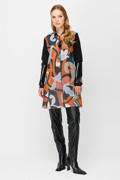 Esswaap Custom Printed Zipper Closure Wear Tunic Black
