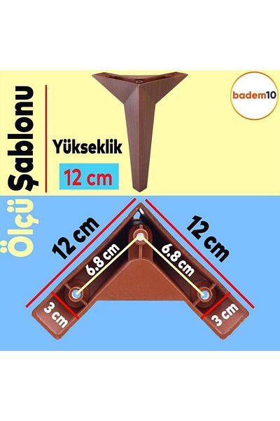 Badem10 Mobilier Castel Maro Lemn Unitate TV Picior - 12 Cm