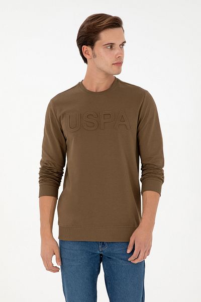 U.S. Polo Assn. Ανδρικό φούτερ Χακί Basic 50289058 -VR027