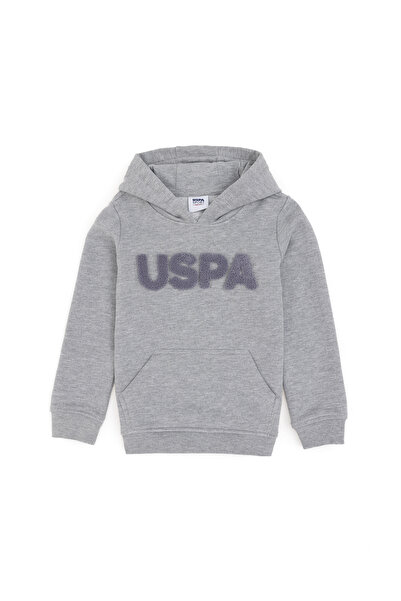 U.S. Polo Assn. سويت شيرت أساسي ميلانج باللون الرمادي للأولاد 50289142 -VR086