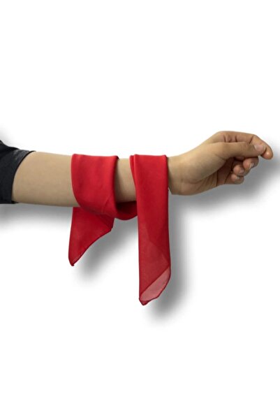 Yuchicly وشاح شيفون أحمر باندانا 10 قطع