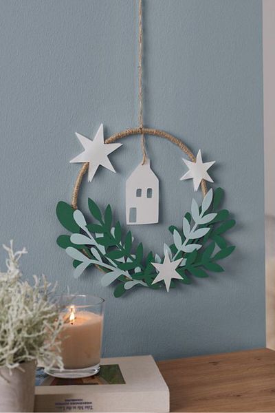 Tchibo Decorative Wreath Craft Set, Green Combo