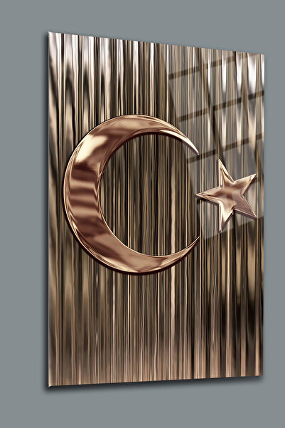 glassartdesign Türk Bayrağı Cam Tablo 01