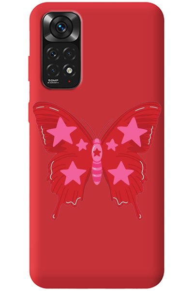 WANNA PROTECT Xiaomi Redmi Note 11 Red Inside Velvet Butterfly Girl Power Pat...