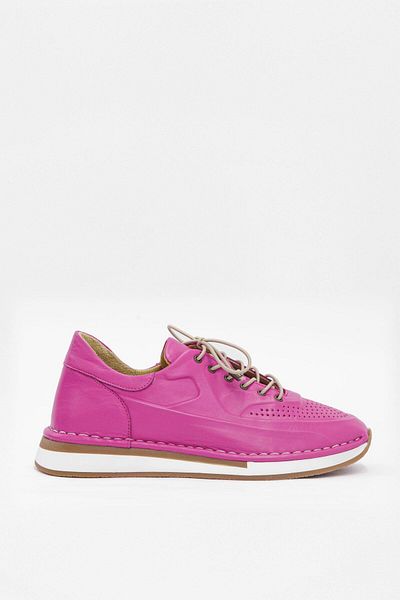 NILUFARR Patrice Pink Genuine Leather Women's Sneakers - Comfortable and Stylish