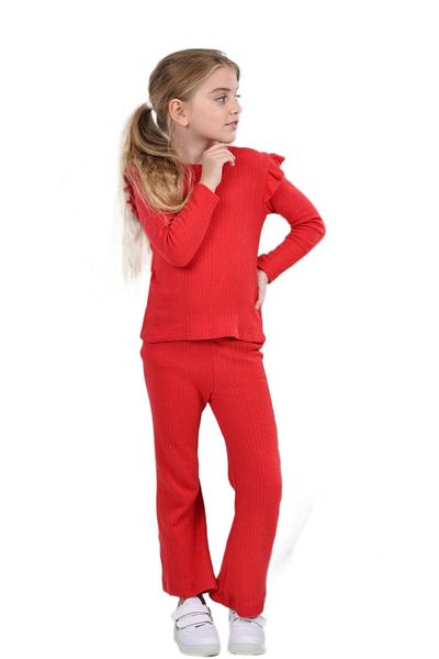 KAMİKAM Girl's Red Suit - October 29, April 23, Tight Fit, Size 1-2 Large Recommended