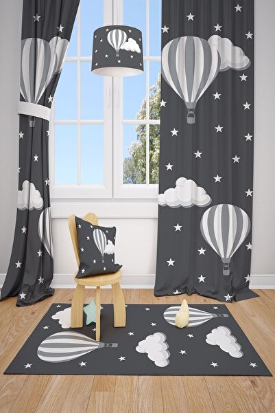 MEKTA HOME ستارة خلفية لغرفة الأطفال مع بالونات Mkt-104