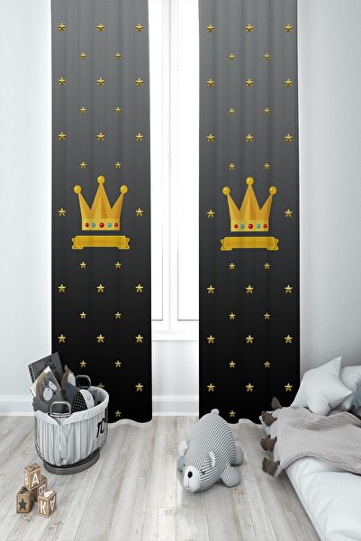 MEKTA HOME Cortina de fundal cu două aripi încoronate King pentru cameră pent...