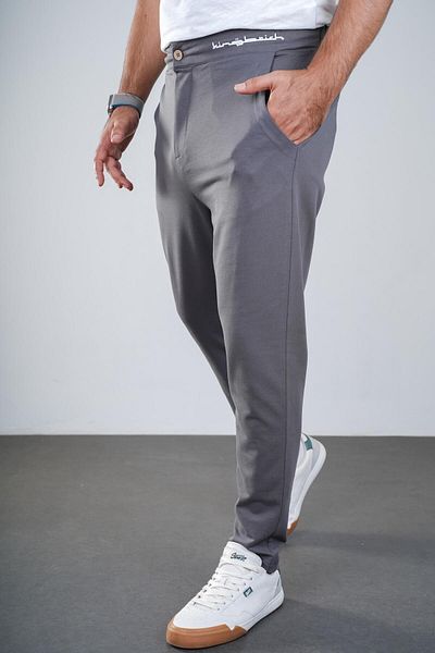 Butik TREND BIZ Ανδρική φόρμα με ελαστική μέση με στάμπα με τσέπες Slim Fit Fit