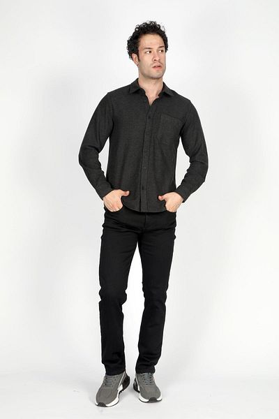 Lee Cooper Harold Men's Anthracite U.Sleeve Shirt