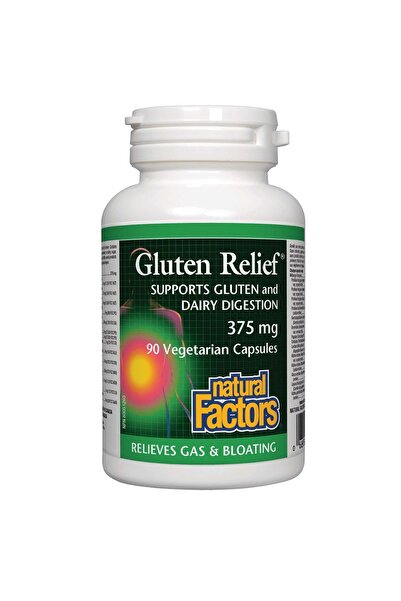 Natural Factors تخفيف الغلوتين، 375 مجم، 90 كبسولة نباتية