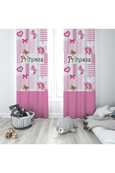 MEKTA HOME Cameră pentru copii și bebeluși prințesă - perdea de fundal, 2 ari...
