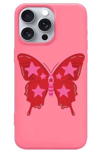 WANNA PROTECT iPhone 15 Pro Pink Inside Velvet Butterfly Girl Power Patterned...