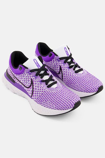 Nike Men React Infinity Run 3 Lace Up Sport Shoes, Purple