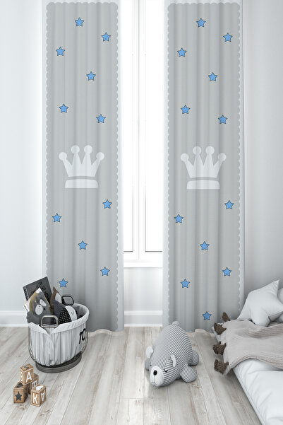 MEKTA HOME Coroana Regelui și Perdeaua Cameră pentru copii și copii cu 2 arip...