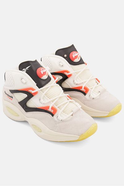 Reebok Men Question Pump Lace Up Basketball Shoes, White