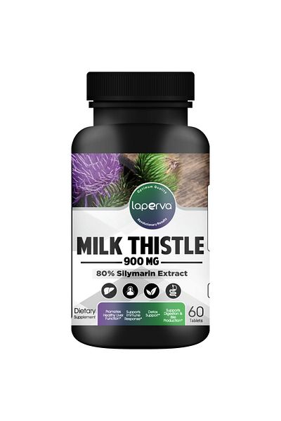 Laperva Milk Thistle Silymarin 80%, 900 mg, 60 Tablets