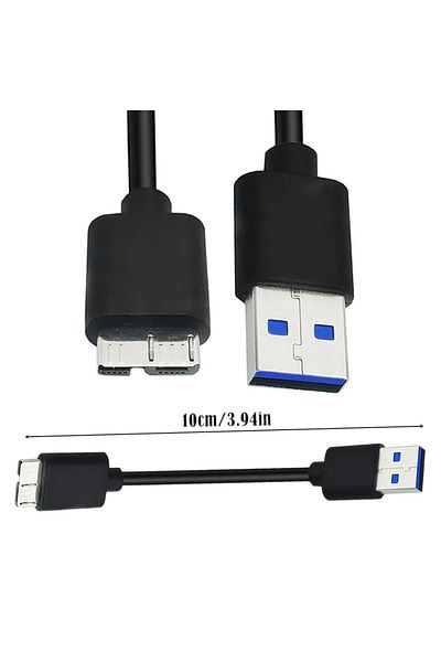 BSN كابل USB 3.0 بطول 10 سم من A إلى Micro B، كابل نقل بيانات عالي السرعة يصل إلى 5 جيجابت في الثانية لأجهزة التخزين الخارجية المحمولة