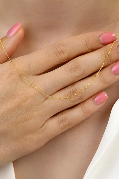 Altınkesesi 14 Ayar Altın İnce Hayalet Zincir Kolye