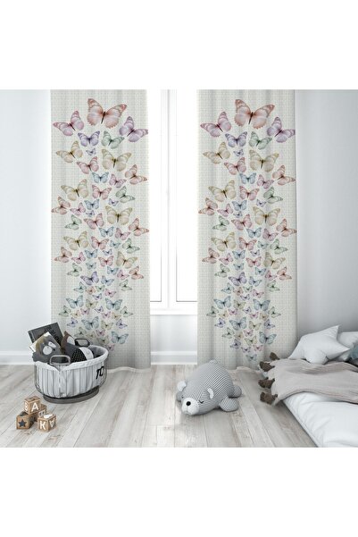 MEKTA HOME Camera bebelușilor și copiilor fluturi două aripi fundal perdea Mk...