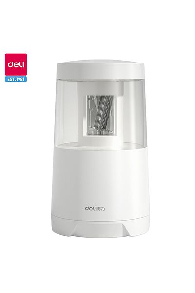 Deli VA5 White Deli Electric Pencil Sharpener Creative Automatic Pencil Sharpener Office Stationery Study