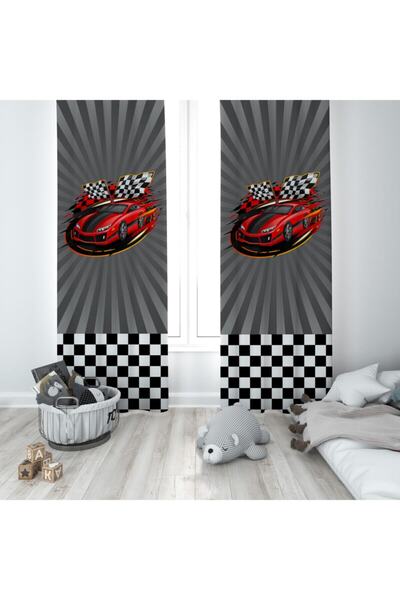 MEKTA HOME Cortina de fundal Mașină de curse modernă cu model Mktfp-258