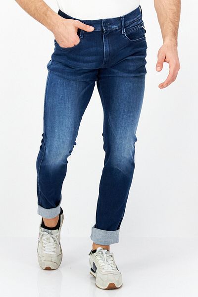 Replay Men Slim Fit Wash Stretchable Denim, Navy Blue