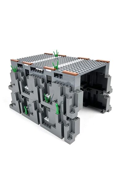 Choice Building blocks MOC train track cave rockery scene with simulation tunnel railway truck building ...