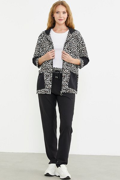 Sementa Set de buzunare cu model leopard - alb
