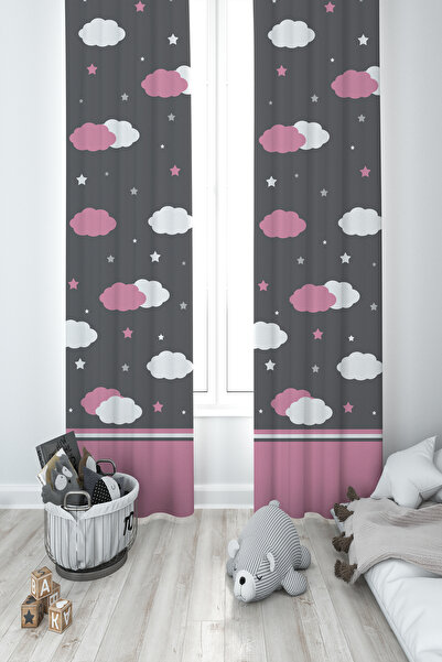 MEKTA HOME CAMERA BEBEUI ȘI COPIILOR Perdele de fundal cu 2 aripi cu model de...