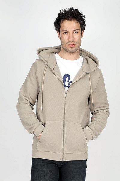 Lee Cooper Мъжки суитшърт с качулка - с цип, от норка