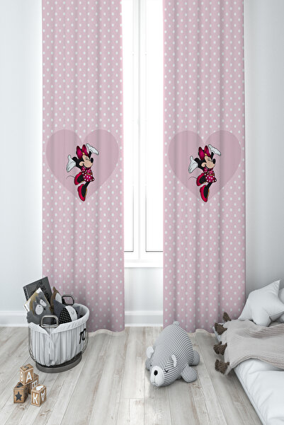 MEKTA HOME CAMERA PENTRU BEBEȘI ȘI COPII Inimă mare Minnie Mause și perdea de...