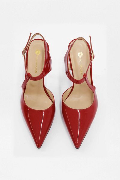 NILUFARR Carlen Red Patent Leather - Genuine Leather Heeled Shoes