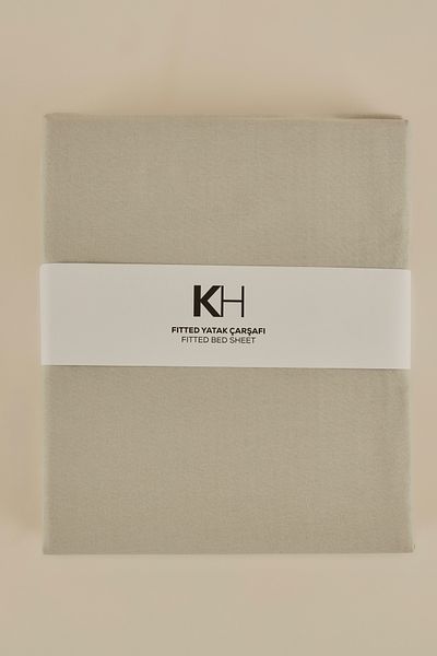 Karaca Home Double Basic 100% Cotton Elastic Sheet Sage