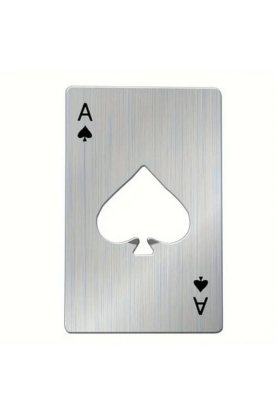 açacak dünyası Stainless Steel Poker Card Bottle Opener 2 Pcs