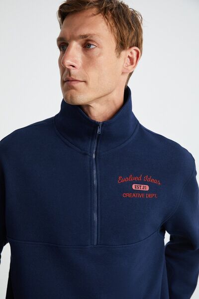 GRIMELANGE Ανδρικό φούτερ Navy Blue Aycal