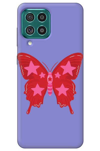 WANNA PROTECT Samsung M33 Lilac Velvet Butterfly Girl Power Patterned Silicon...