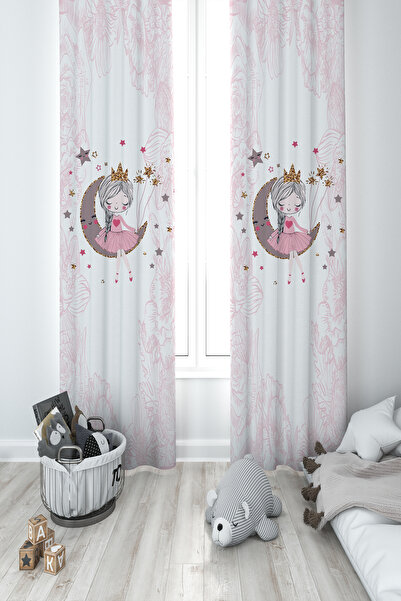 MEKTA HOME CAMERA BEBEUI ȘI COPIILOR Fată așezată pe lună Motiv cu 2 aripi Fu...