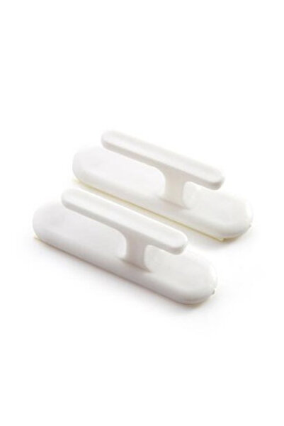 Choice حامل حبل ستارة نافذة مكتب لاصق عملي أبيض اللون، خطافات حبل الستارة، حا...