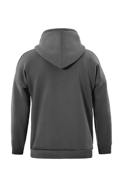 SOFTWAY Unisex Oversize Zippered Hooded Sweatshirt – Smoked