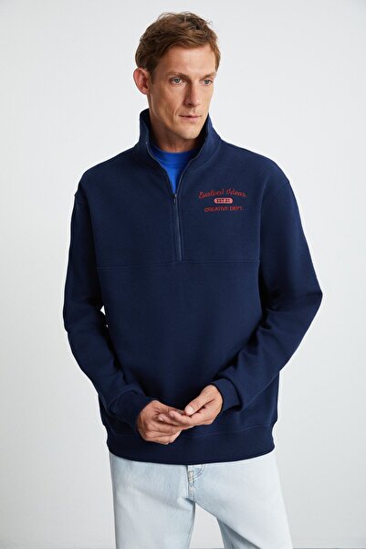 GRIMELANGE Ανδρικό φούτερ Navy Blue Aycal