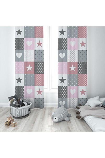 MEKTA HOME Camera bebelușilor și copiilor model tablă de șah inimă stea bulin...