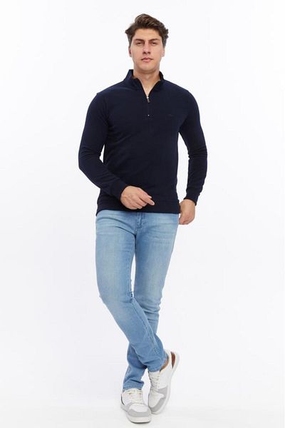 Rey Polo Judge Collar Zippered Thessaloniki Sweater